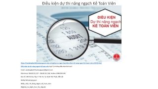 Điều kiện dự thi nâng ngạch Kế Toán Viên