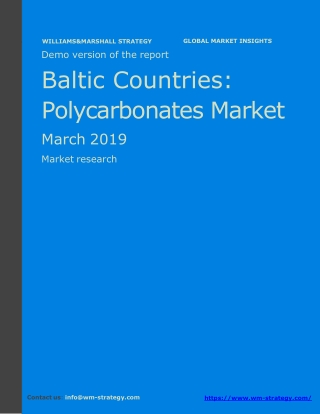 WMStrategy Demo Baltic Countries Polycarbonates Market March 2019