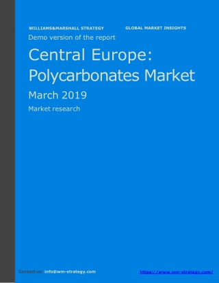 WMStrategy Demo Central Europe Polycarbonates Market March 2019