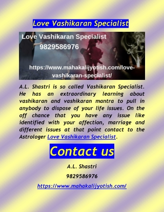 Love Vashikaran Specialist