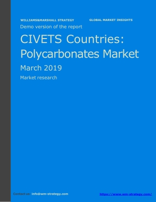 WMStrategy Demo CIVETS Countries Polycarbonates Market March 2019