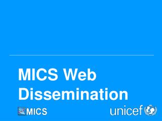 MICS Web Dissemination