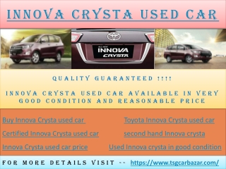 Innova crysta used car