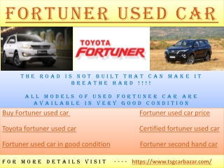 Fortuner used car