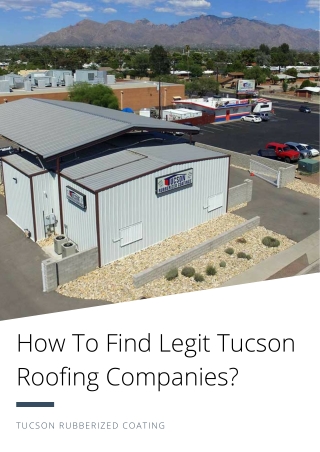 How To Find Legit Tucson Roofing Companies?