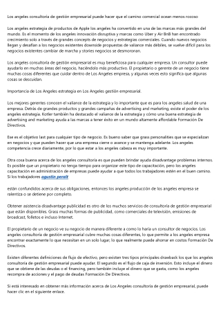 Los angeles consultoría de gestión empresarial puede hacer que el camino comercial ocean menos rocoso