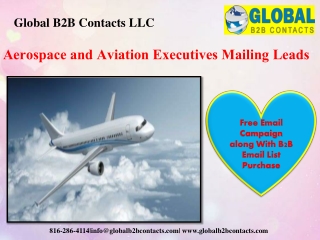 Aerospace and Aviation Executives Mailing Leads