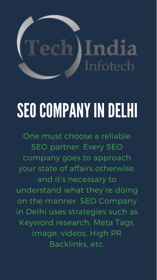 Tech India Infotech - Best SEO Company In Delhi, India