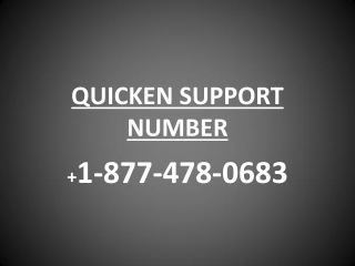 Quicken Support Phone Number 1-877-478-0683