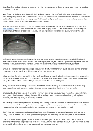 Hints And Tips On Discovering Wonderful Furniture