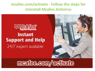 mcafee.com/activate - Follow the steps for Uninstall Mcafee Antivirus