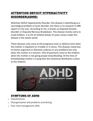 ADHD| Treatment in Mumbai| Kailash Mantry Life Solutions