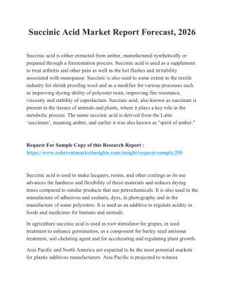 Succinic Acid Market