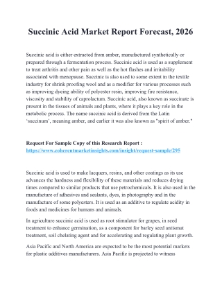 Succinic Acid Market