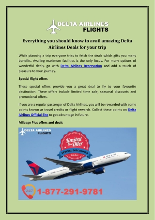 Everything You Should Know to Avail Amazing Delta Airlines Deals for Your Trip