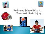 Redmond School District Traumatic Brain Injury