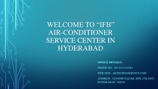 IFB AC Service Center in Hyderabad