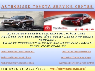 AUTHORISED TOYOTA SERVICE CENTRE IN DELHI