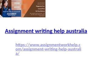 Assignment writing help australia