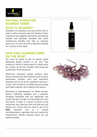 Natural Hydrating Seaweed Toner Shop Online