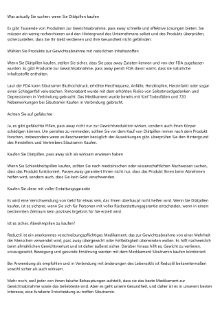 Was actually Sie suchen, wenn Sie Diätpillen kaufen