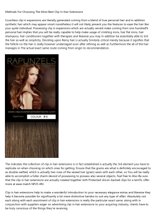 Tips For Selecting the Most Suitable Clip In Hair Extensions