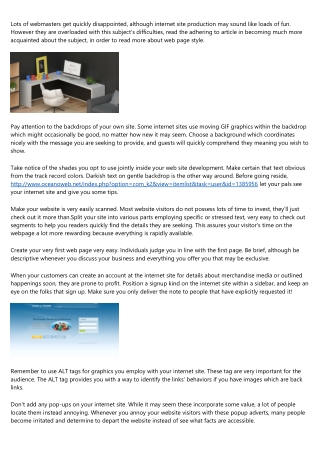 Web Site Style: Have Great Results For You Personally