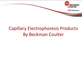 Beckman Coulter - Capillary Electrophoresis Products