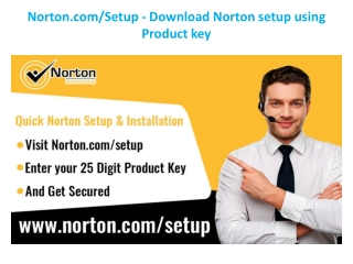 Norton.com/Setup - Download Norton setup using Product key