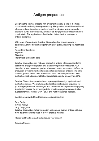 antigen preparation