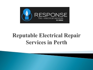 Reputable electrical repair services in perth