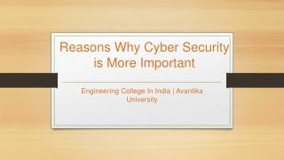 Why is Cyber Security Important - Importance of Cyber Security – Avantika University