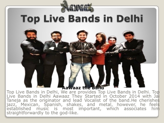 Top Live Bands in Delhi | Best | Top 10 Top Live Bands in Delhi