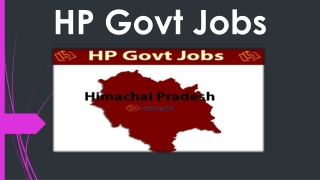Latest HP Govt Jobs 2019 – Check Himachal Pradesh Govt Jobs Notification