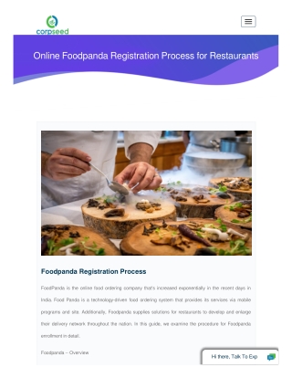 Online Foodpanda Registration Process for Restaurants