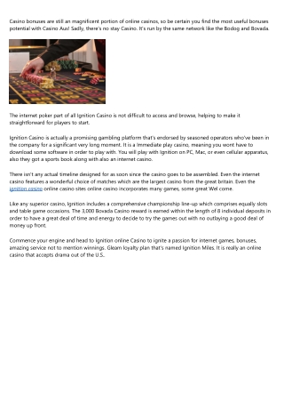ignition casino bonus : A Simple Definition