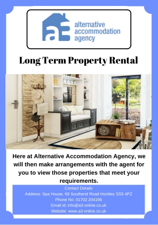 Long Term Property Rental