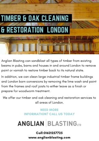Oak Beam Restoration & Cleaning London