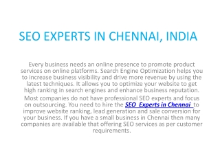 Digital Marketing Consultants Chennai, India.