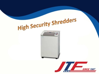 High Security Shredders|Jtfbus.com