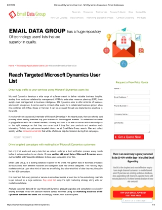 List of Companies Using MS Dynamics