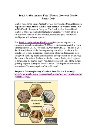 Saudi Arabia Animal Feed | Future Livestock Market Report 2024
