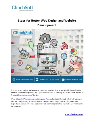Steps for Web design and Website Development