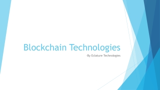Blockchain Development Services | Blockchain Services | Eclature