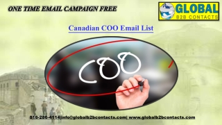 Canadian COO Email List