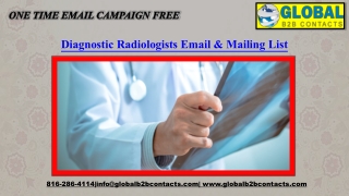 Diagnostic Radiologists Email & Mailing List