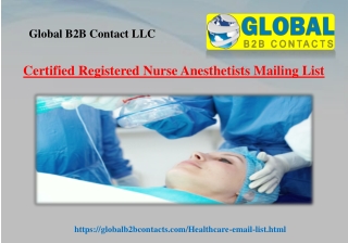 Certified Registered Nurse Anesthetists Mailing List