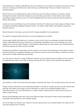 Stuff You Must Know About Forex Trading