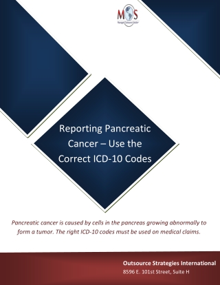 Reporting Pancreatic Cancer – Use the Correct ICD-10 Codes - mosoutsource