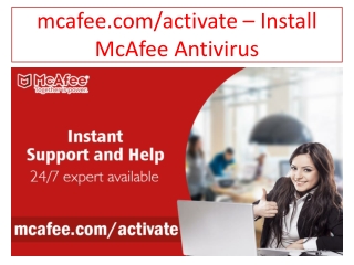 McAfee.com/activate | Get Started With McAfee Antivirus